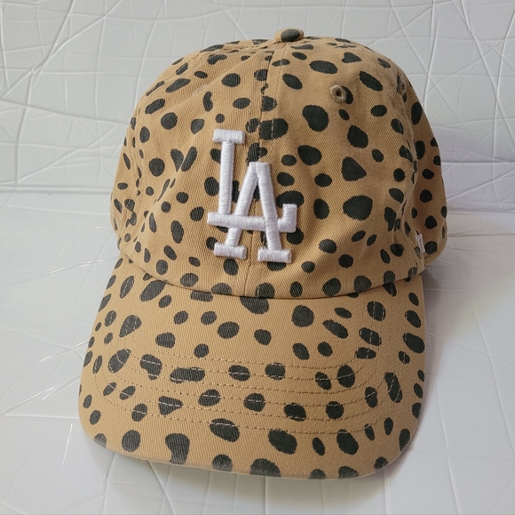 47 Brand Womens LA Dodgers Hat Cheetah Adjustable Baseball Cap - Picture 2 of 5